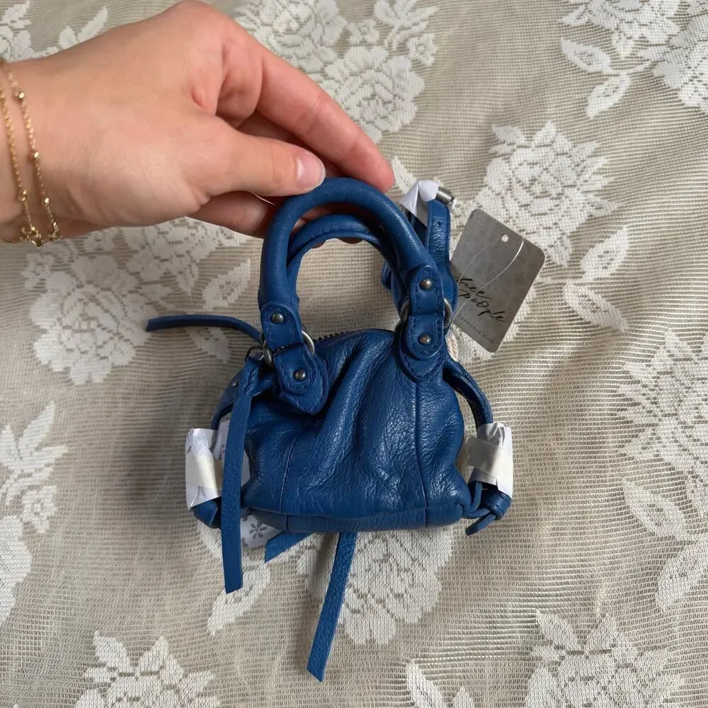 Free People Micro Emerson Bag Blue NWT